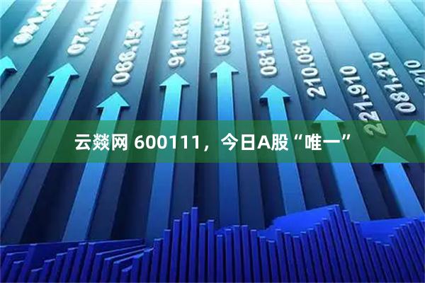云燚网 600111，今日A股“唯一”